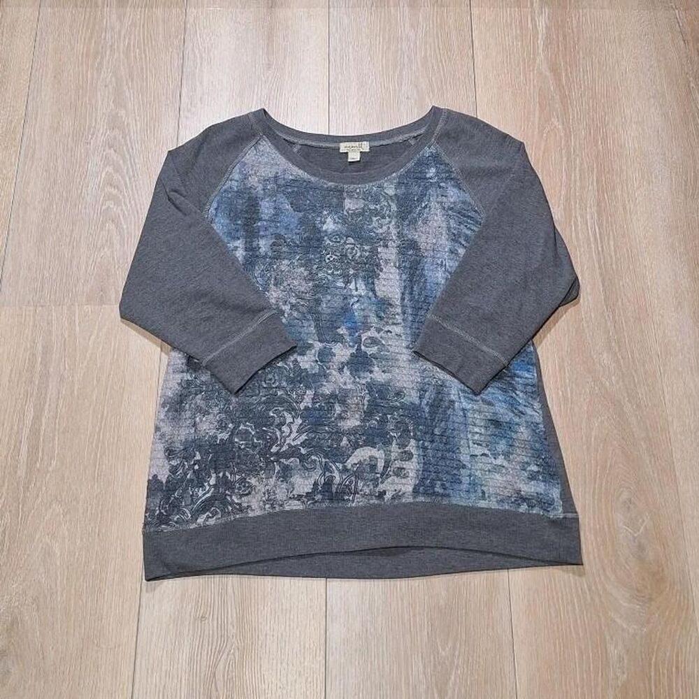 Unbranded Women's Grey and Blue Sweatshirt